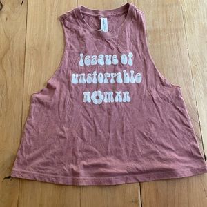 “League of unstoppable women” cropped tank